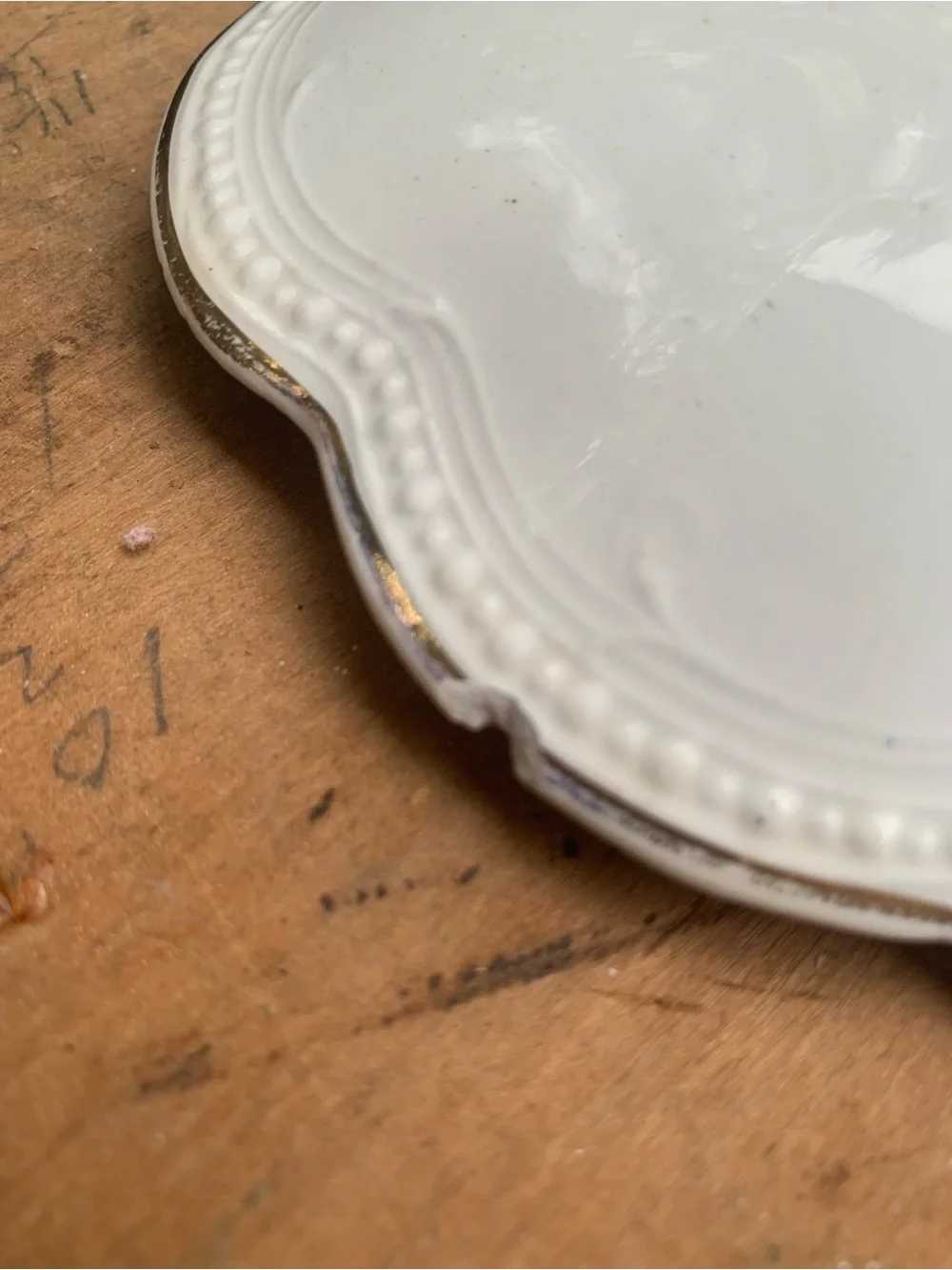 Vtg Porcelain Covered Serving Dish with Pink Rose Motif